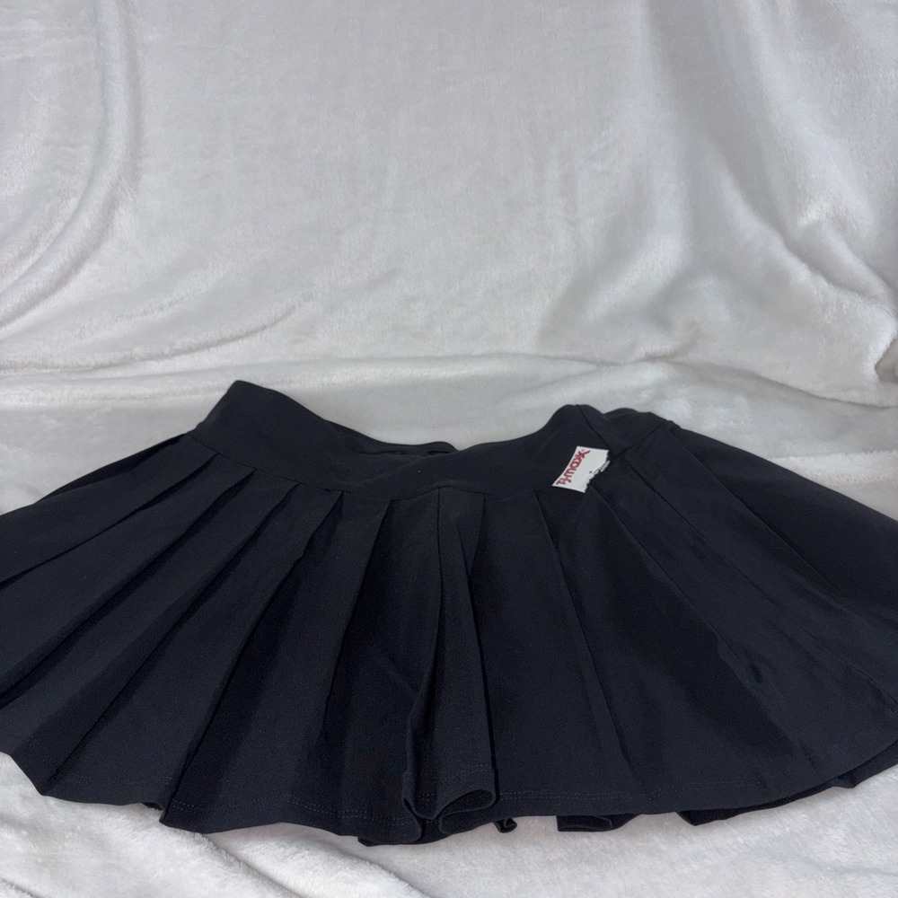 Sincerely Jules Black Pleated Mini Skirt Large High Waist Ponte Knit TJ Max Find